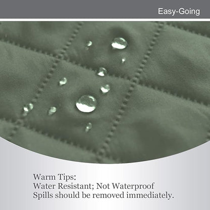 Easy-Going Oversized Chair Sofa Slipcover Reversible Sofa Cover Water Resistant Couch Cover Furniture Protector Cover with Elastic Straps for Pets Dog (Oversized Chair, Greyish Green/Beige)