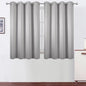 LEMOMO Blackout Curtains 66 x 54 Inch Long Light Grey Curtains Set of 2 Panels Room Darkening Curtains for Bedroom and Living Room