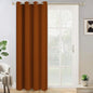 Yakamok Wide Thermal Blackout Patio Door Curtain Panel, Burnt Orange Grommet Sliding Door Insulated Curtains, Extra Wide Curtains for Sliding Glass Door, Burnt Orange, W52 x L84, 1 Panel