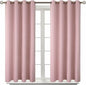 BGment Room Darkening Curtains 54 Inches Long - Grommet Thermal Insulated Drapes Window Treatment Curtains for Bedroom, 2 Panels, 52 x 54 Inch, Baby Pink