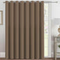 H.VERSAILTEX Blackout Patio Curtains 100 x 84 Inches for Sliding Door Extral Wide Blackout Curtain Panels Thermal Insulated Room Divider - Grommet Top, 7' Tall by 8.5' Wide - Macchiato