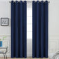 Yakamok Blackout Curtains Room Darkening Thermal Insulated Window Panels,Solid Grommet Top Drapes for Bedroom/Living Room(52Wx90L, Navy Blue, 2 Panels)