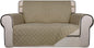 PureFit Reversible Quilted Sofa Cover, Water Resistant Medium Slipcover Furniture Protector, Washable Couch Cover with Non Slip Foam and Elastic Straps for Kids, Dogs, Pets (Loveseat, Beige/Beige)