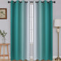SimpleHome Ombre Room Darkening Curtains 82 inches Length for Bedroom,Grommet Gradient Light Blocking Teal Window Curtains for Living Room,2 Panels, 52x82 inches