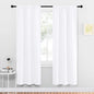 NICETOWN White Curtains 50% Blackout White Curtain Set, Modern Design Solid Rod Pocket Draperies/Drapes for Living Room, Window Dressing for Patio Door (2 Panels, 34 by 72)