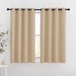 NICETOWN Bedroom Blackout Curtains and Drapes - Window Treatment Thermal Insulated Solid Grommet Blackout Draperies for Bedroom (Biscotti Beige, Set of 2, 46 by 54 Inch)