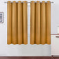 LEMOMO Mustard Yellow Blackout Curtains 66 x 63 Inch Length/Set of 2 Curtain Panels/Thermal Insulated Room Darkening Blackout Curtains for Bedroom