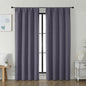 Simplebrand Ava Greyish Purple Blackout Curtains for Bedroom 72 Inch Length 2 Panels Set, Privacy Thermal Insulated Rod Pocket Door Window Curtains for Patio French Door Front Door, W40 x L72 Inch