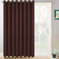 Yakamok Blackout Drapes for Sliding Glass Door - Thermal Insulated Door Blinds,Room Darkening Room Divider Window Curtain for Bedroom/Living Room(Chocolate Brown, 100 inches x 84 inches)