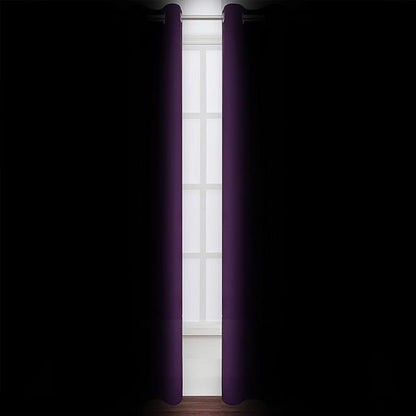 LEMOMO Purple Thermal Blackout Curtains/42 x 95 Inch/Set of 2 Panels Room Darkening Curtains for Bedroom