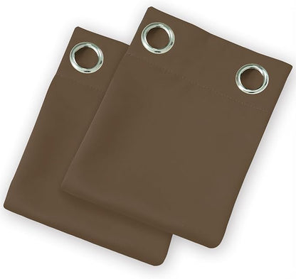 LEMOMO Brown Thermal Blackout Curtains/42 x 95 Inch/Set of 2 Panels Room Darkening Curtains for Bedroom