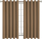BGment Blackout Curtains for Bedroom - Grommet Thermal Insulated Room Darkening Curtains for Living Room, Set of 2 Panels (70 x 63 Inch, Taupe)