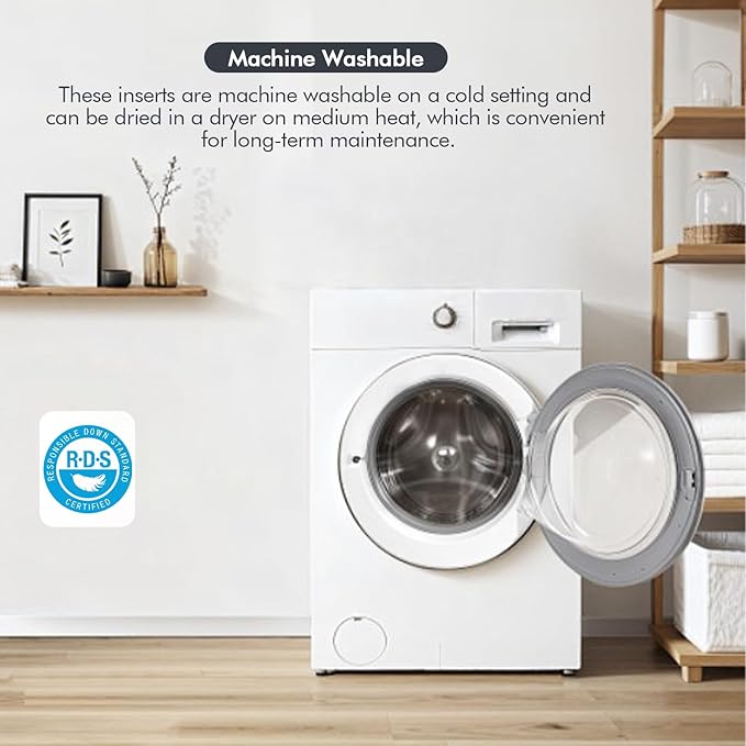 MIULEE Pillow Inserts 12x20 (Pack of 4,White), Down Feather Throw Pillow Inserts, Premium Fluffy Stuffer Throw Pillows Cotton Fabric for Sofa Bed Couch