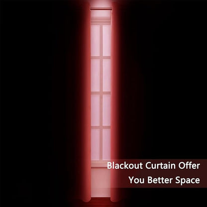 LEMOMO Blackout Curtains 52 x 90 Inch Long Bright Red Curtains Set of 2 Panels Room Darkening Curtains for Bedroom and Living Room