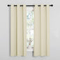 NICETOWN Kitchen Curtains, Short Curtains for Bedroom Windows, Thermal Insulated Room Darkening Curtain Panels for Girls Room, Cafe (Beige, 34" W by 63" L, 1 Pair)