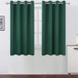 LEMOMO Blackout Curtains 66 x 54 Inch Long Dark Green Curtains Set of 2 Panels Room Darkening Curtains for Bedroom and Living Room