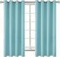 BGment Blackout Curtains - Grommet Thermal Insulated Room Darkening Bedroom and Living Room Curtains, Set of 2 Panels (52 x 63 Inch, Baby Blue)
