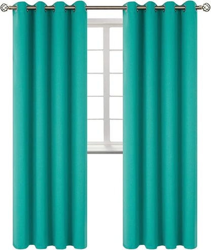 BGment Room Darkening Curtains 108 Inches Long - Grommet Thermal Insulated Drapes Window Treatment Curtains for Bedroom, 2 Panels, 52 x 108 Inch, Teal