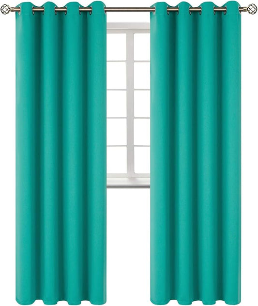 BGment Room Darkening Curtains 108 Inches Long - Grommet Thermal Insulated Drapes Window Treatment Curtains for Bedroom, 2 Panels, 52 x 108 Inch, Teal
