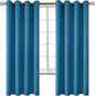 BGment Blackout Curtains - Grommet Thermal Insulated Room Darkening Bedroom and Living Room Curtains, Set of 2 Panels (52 x 72 Inch, Steel Blue)