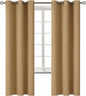 BGment Blackout Curtains for Living Room - Grommet Thermal Insulated Room Darkening Curtains for Bedroom, 2 Panels of 42 x 72 Inch, Khaki