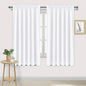 DWCN White Curtains for Living Room Thermal Insulated, 50% Light Blocking Curtains for Bedroom, Dining Room Window, W 70x L 63 Inch, Set of 2 Rod Pocket Curtain Panels