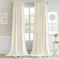 MIULEE Birch Back Tab Blackout Curtains 120 Inch Long 2 Panels Set for Bedroom, Rod Pocket/Pinch Pleated Extra Long Thermal Insulated Living Room Darkening Light Blocking 10FT Drapes