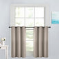 Yakamok Kitchen Bathroom Window Curtains - Grommet Blackout Curtains Small Window Short Drapes for Bedroom Living Room Kids Nursery Room(2 Panels,Natural,42x36 Inch)