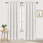 DWCN Blackout Curtains Thermal Insulated, Energy Saving & Noise Reducing Bedroom and Living Room Curtains, Ivory, W 52x L 84 Inch, Set of 2 Rod Pocket Curtain Panels