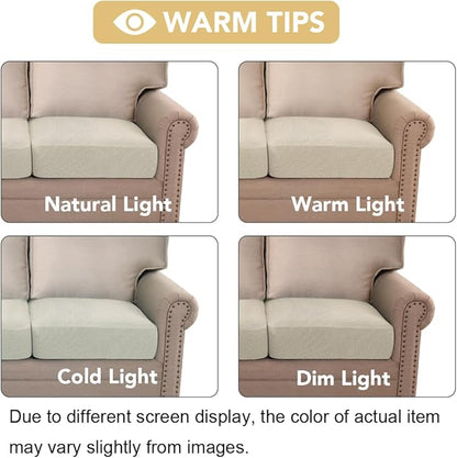 H.VERSAILTEX Super Stretch Individual Seat Cushion Covers Sofa Covers Couch Cushion Covers Slipcover Sets Thick Jacquard Textured Twill Fabric (1 Piece Chair Cushion Cover, Island Fossi)
