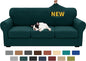 XINEAGE 2026 New 4 Pieces Couch Covers for 3 Cushion Couch Super Stretch Thick Soft Sofa Cover Anti Slip Sofa Slipcover Dogs Cats Furniture Protector (Blackish Green, 71"-91")