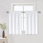 DWCN White Curtains for Living Room Thermal Insulated, 50% Light Blocking Curtains for Bedroom, Dining Room Window, W 42x L 36 Inch, Set of 2 Rod Pocket Curtain Panels