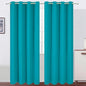 LEMOMO Blackout Curtains 52 x 90 Inch Long Teal Curtains Set of 2 Panels Room Darkening Curtains for Bedroom and Living Room