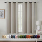 MIULEE Natural Blackout Curtains - Bedroom Window Treatment Curtains Thermal Insulated Room Darkening Drapes for Living Room Kitchen Grommet Light Blocking Drapery, 40 x 45 Inches Long, 2 Panels