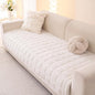 Couch Cover for Dogs Washable, Fuzzy Pet Couch Covers for 3 Cushion Sofa Pet Friendly, Non Slip Sofa Cover (White, 35" x 63"/90 x 160cm)