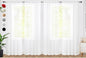 SpaceDresser Sheer White Curtains 4 Panels Rod Pocket Semi-Sheer Curtain 90 Inches Long Light Filtering Voile Window Drapes for Bedroom Living Room Kitchen, Each 52W x 90L
