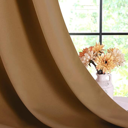 NICETOWN Blackout Curtain Panels for Bedroom, 2 Panels, W70 x L95-inch, Royal Blue, Thermal Insulated Grommet Top Blackout Draperies and Drapes for Basement