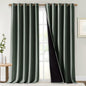 NICETOWN Dark Mallard 100% Blackout Curtains for Windows, Super Heavy-Duty Black Lined Total Darkness Drapes for Bedroom, Privacy Assured Window Treatment for Patio (Pack of 2, 70" W x 108" L)