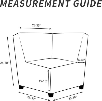 Easy-Going Stretch Sectional Corner Sofa Slipcover 1-Piece Couch Sofa Cover Furniture Protector Soft with Elastic Bottom for Kids, Pet, Spandex Jacquard Fabric Black