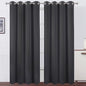 LEMOMO Dark Grey Thermal Blackout Curtains/52 x 95 Inch/Set of 2 Panels Room Darkening Curtains for Bedroom