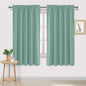 DWCN Blackout Curtains for Living Room Thermal Insulated, Energy Saving & Noise Reducing Bedroom Curtains, Sage Green, W 60x L 63 Inch, Set of 2 Rod Pocket Curtain Panels