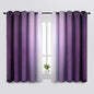 SimpleHome Ombre Room Darkening Curtains for Bedroom, Gradient Purple to Grey White Light Blocking Thermal Insulated Grommet Window Curtains/Drapes for Living Room,2 Panels, 62x63 inches Length
