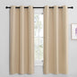 NICETOWN Room Darkening Curtain Panels for Cafe, Thermal Insulated Grommet Room Darkening Draperies/Drapes for Window (Biscotti Beige, 2 Panels, W42 x L68 -inch)