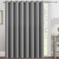 H.VERSAILTEX Blackout Patio Curtains 100 x 108 Inches for Sliding Door Extral Wide Blackout Curtain Panels Thermal Insulated Room Divider - Grommet Top, 9' Tall by 8.5' Wide - Dove Grey