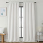 Simplebrand Ava Light Beige Light Filtering Curtains for Bedroom 96 Inches Long 2 Panels, Solid Thermal Insulated, Energy Saving Nursery Window Treatment Drapes, W40 x L96 Inch, Light Beige