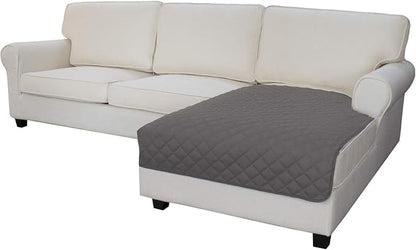 Easy-Going Sectional Couch Covers for Dogs L Shape Sofa Cover Reversible Sofa Slipcover Chaise Lounge Cover Furniture Protector Cover for Pets Dog Cat (42 x 52 inches, Gray/Gray)