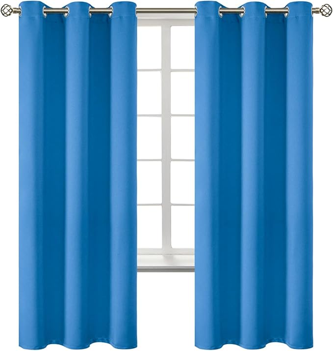 BGment Room Darkening Curtains 72 Inches Long - Grommet Thermal Insulated Drapes Window Treatment Curtains for Bedroom, 2 Panels, 42 x 72 Inch, Classic Blue