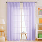 Lavender Sheer Curtains 90 Inches Long 2 Panels, Light Filtering Solid Sheer Curtains for Bedroom Living Room, Lightweight Soft Airy Voile Sheer Drapes, Dual Rod Pocket, 2x42Wx90L Inches