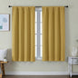 Simplebrand Ava Bright Gold Short Blackout Curtains for Bedroom 54 Inches Long 2 Panels Set, Solid Thermal Insulated, Energy Saving Window Treatment Curtains Blackout Drapes, W40 x L54 Inch