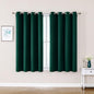 ChrisDowa Grommet Blackout Curtains for Bedroom and Living Room - 2 Panels Set Thermal Insulated Room Darkening Curtains (Forest Green, 52W x 63L)